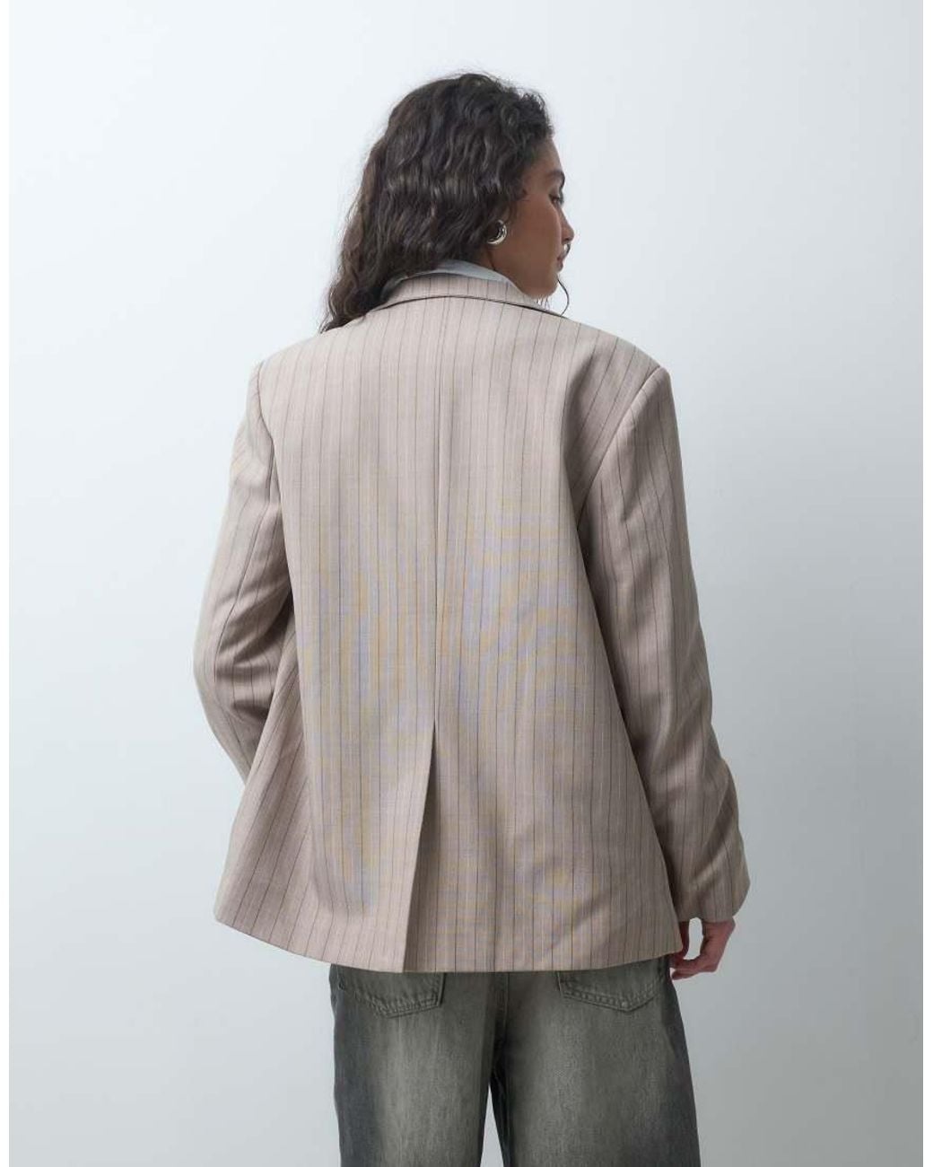ASOS Brown Tailored Wrap Neck Blazer