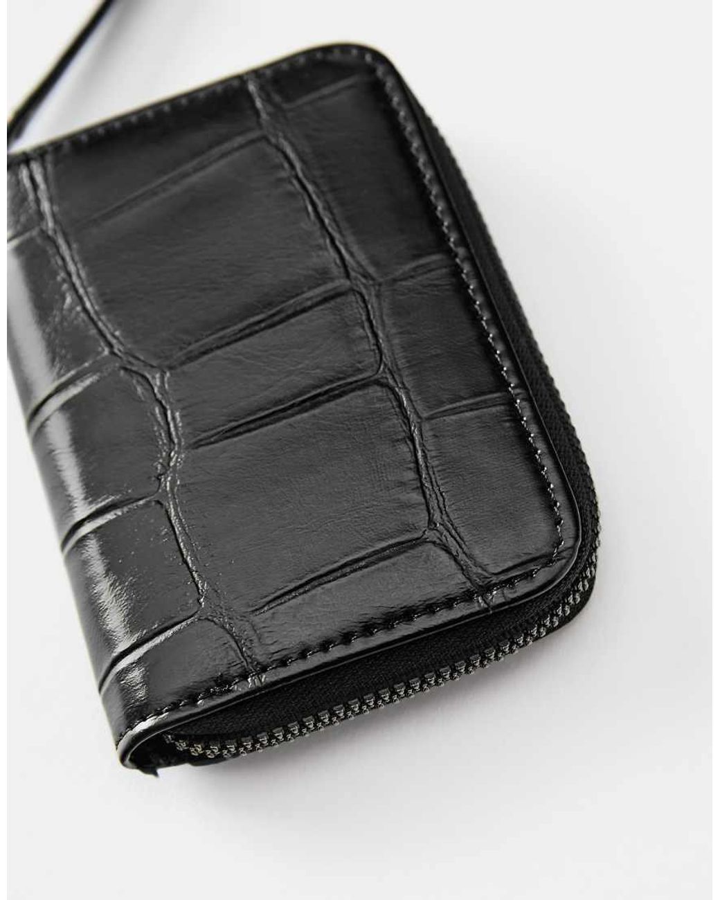 Pull&Bear Black Textured Wallet