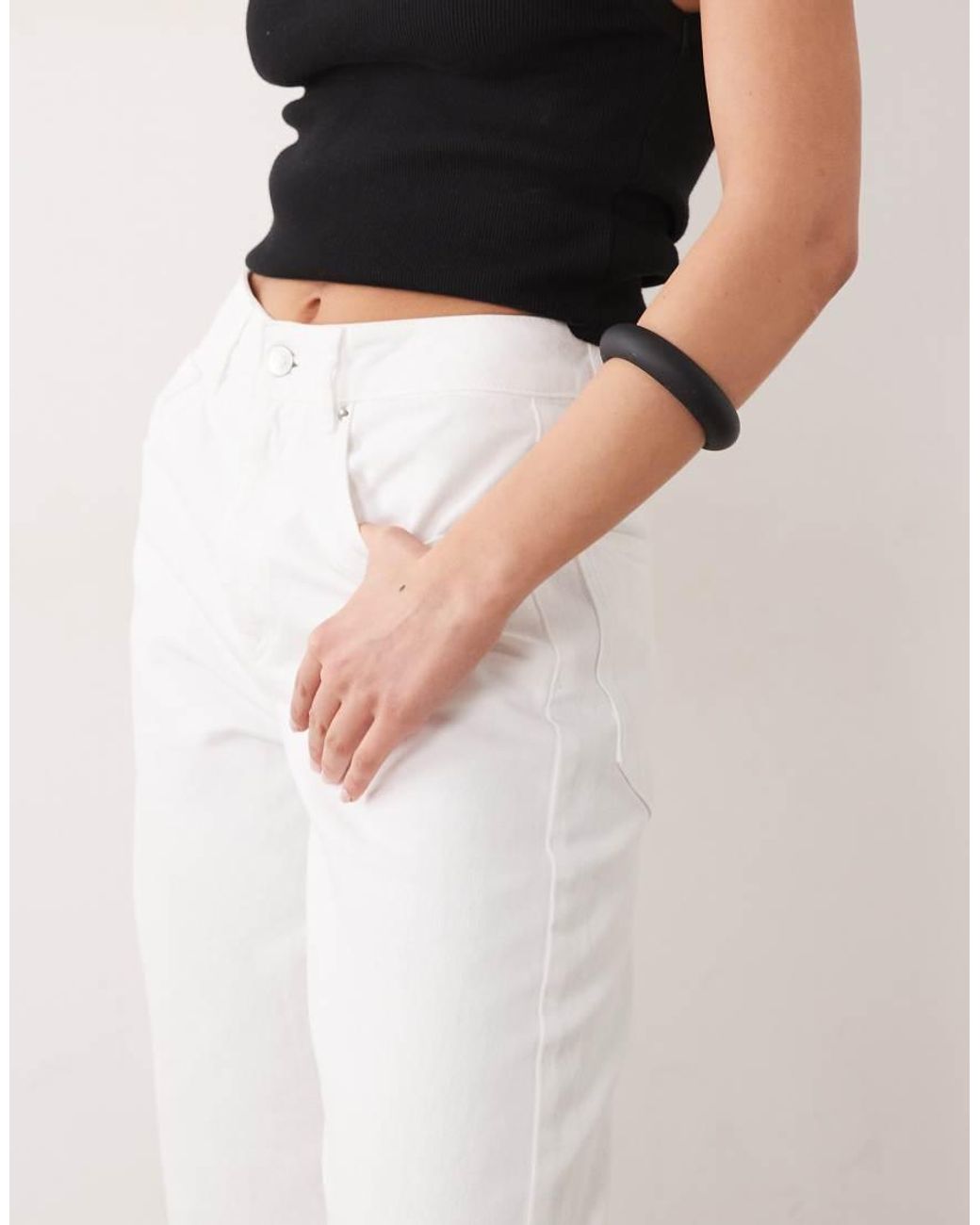 ASOS Pink Slim Barrel Jeans