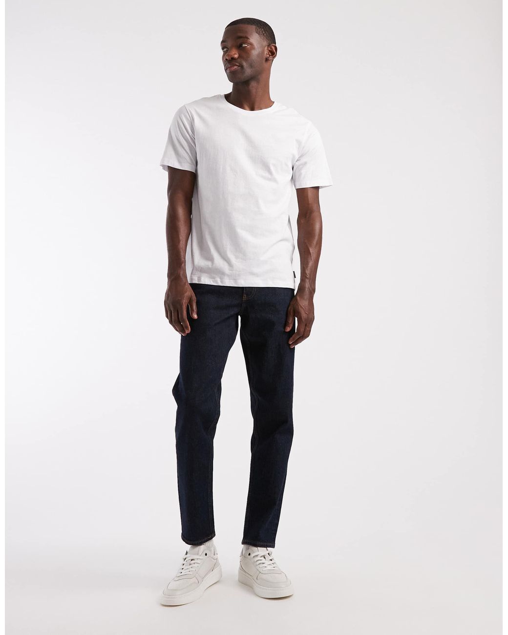 JJ Rebel Regular Fit Basic T-shirt in White for Men | Lyst