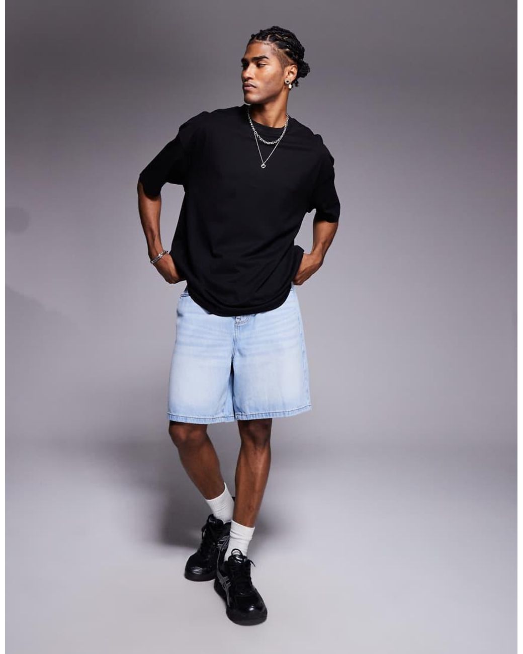 ASOS Black Oversized T-shirt With Martini Graphic for men