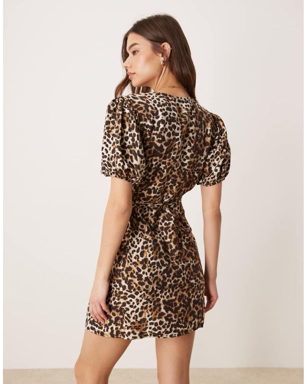 Glamorous Natural Wrap Mini Dress