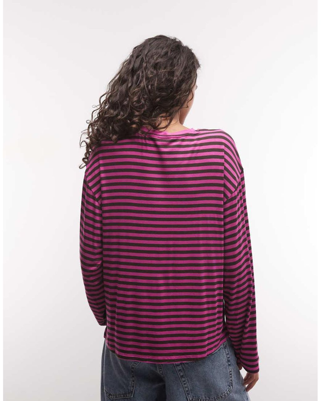 Monki Red Oversized Longsleeved T-shirt