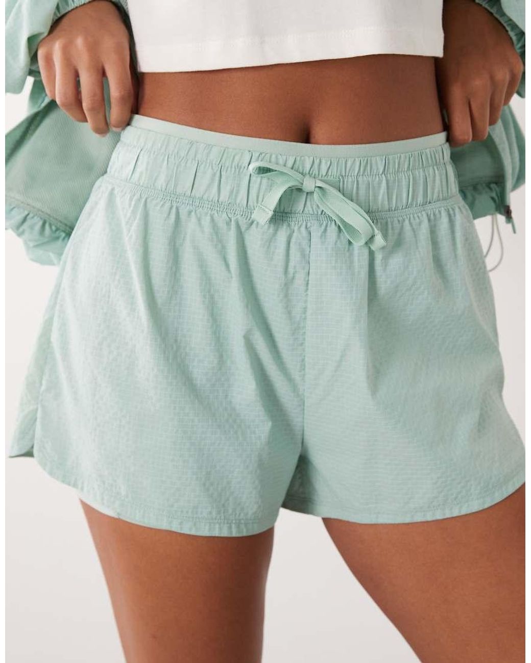 4505 Green Ripstop 2-in-1 Running Short With Zip Pockets