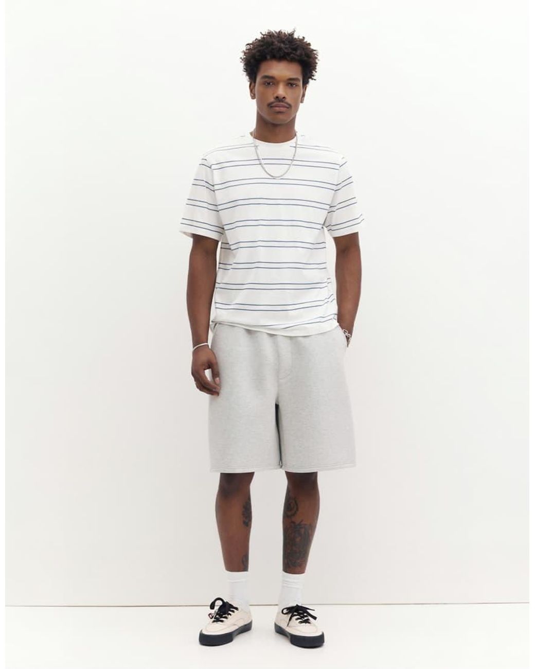 T-Shirt Basic A Maniche Corte di Pull&Bear in White da Uomo