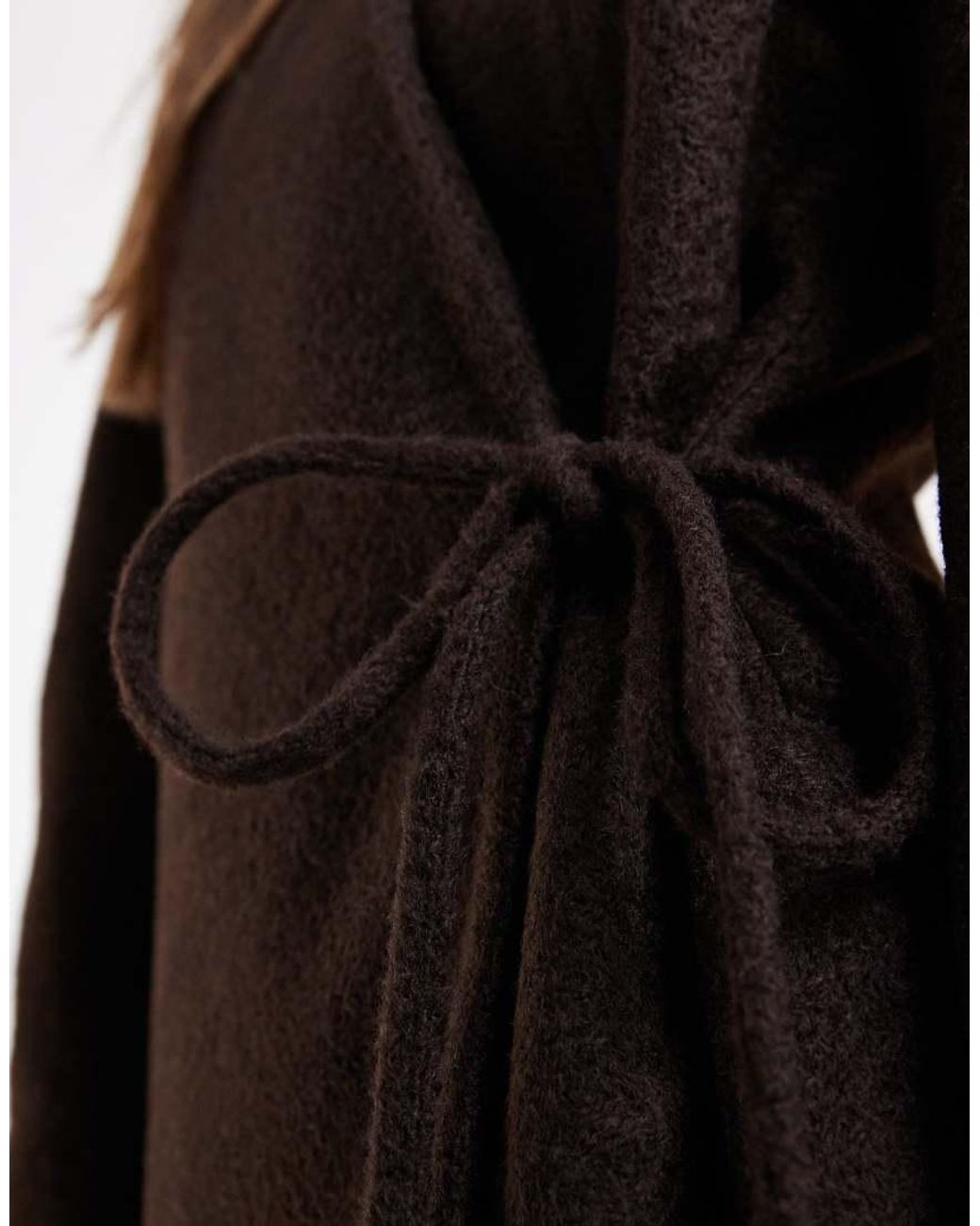 Vero Moda Black Textured Wool-touch Tie-side Jacket