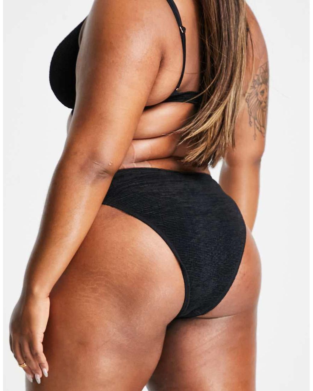 Ivory Rose Black Plus Hipster Bikini Brief