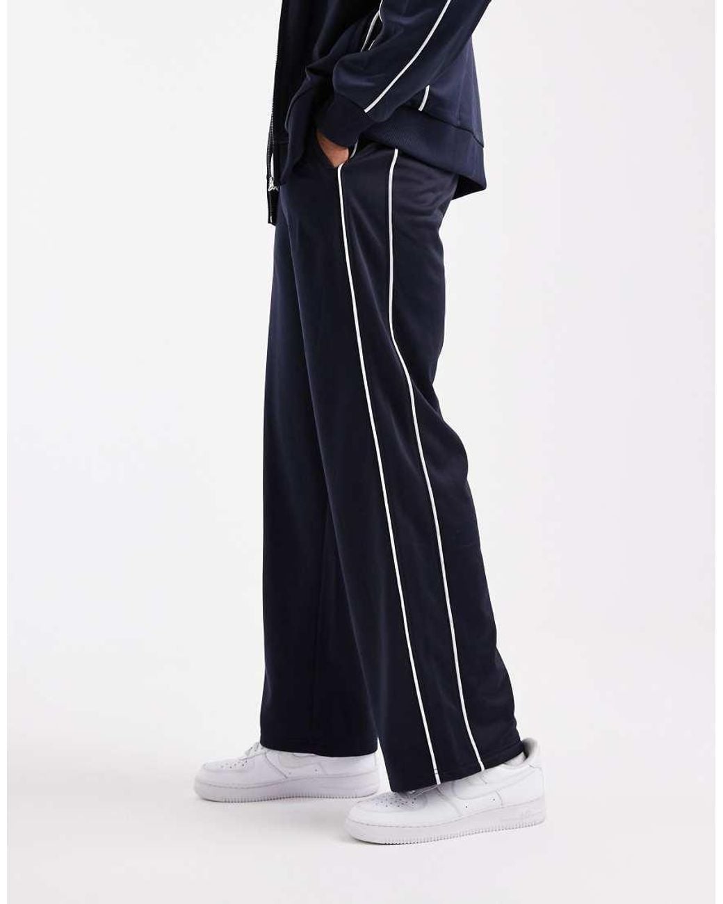 New Look Blue Tricot Tracksuit joggers for men