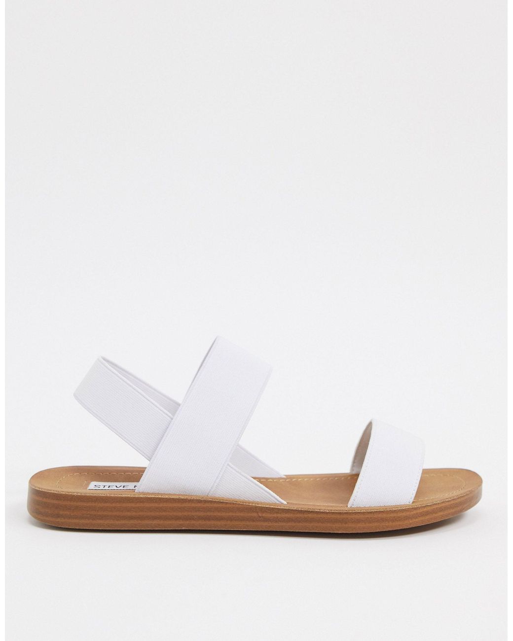 Steve Madden Roma Flat Sandals in White | Lyst