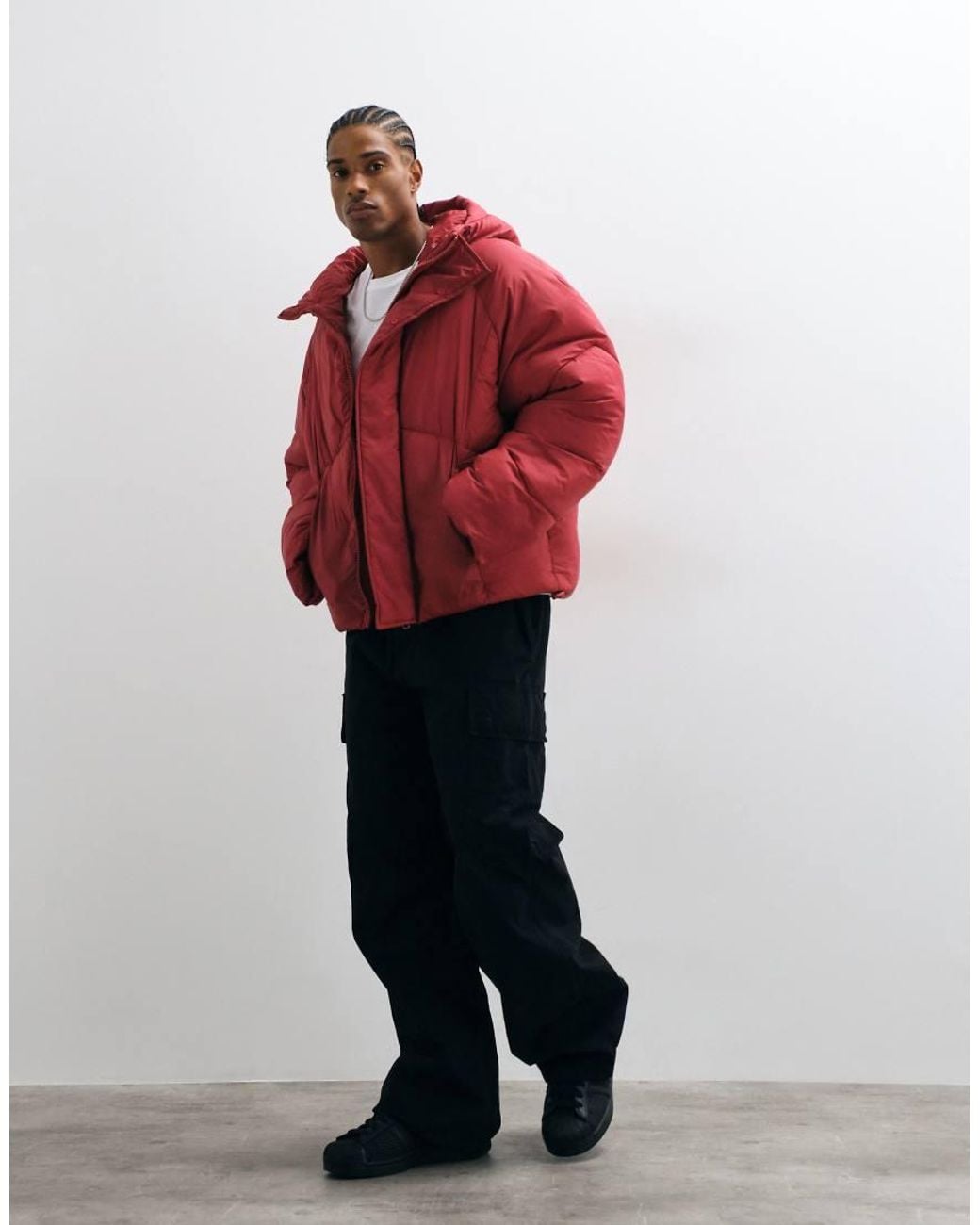 ASOS Red Peakmax Puffer for men