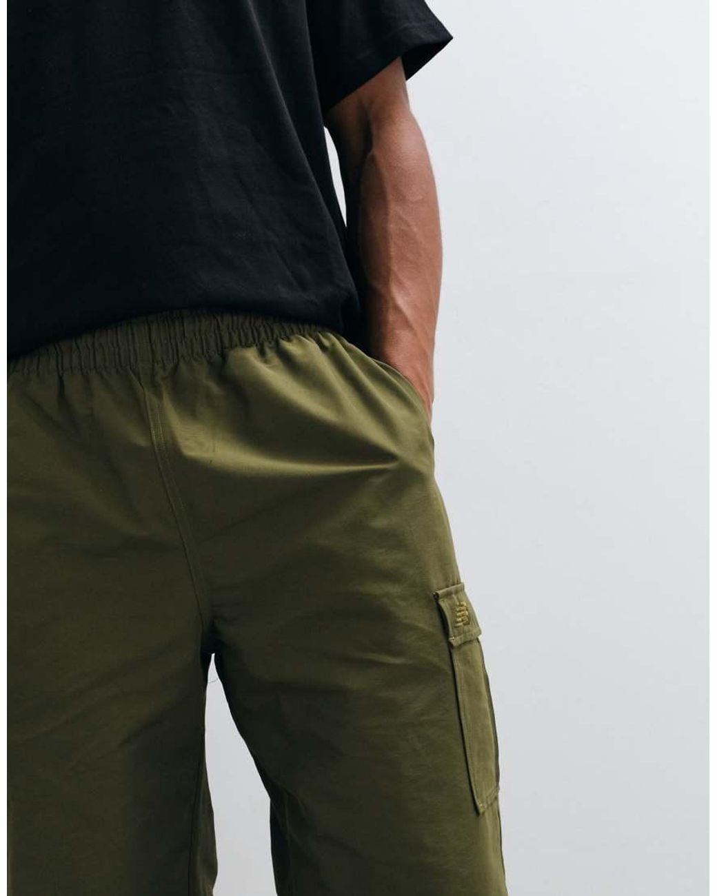 New Balance Green Woven Cargo Pant for men