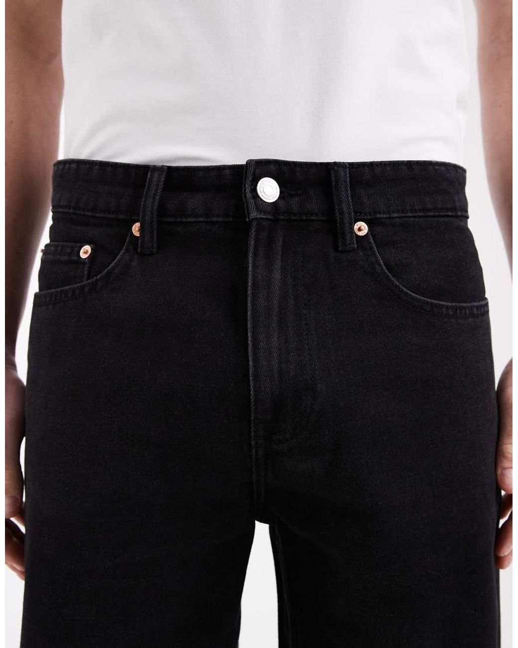 Only & Sons Gray Edge Straight Fit Denim Shorts for men