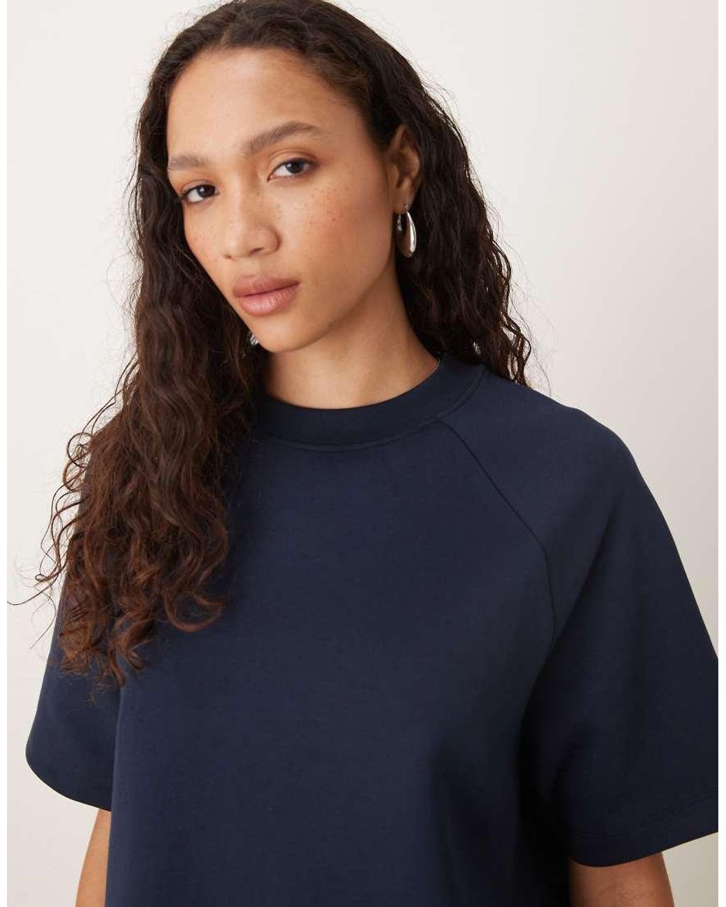ASOS Blue Interlock Raglan T-shirt