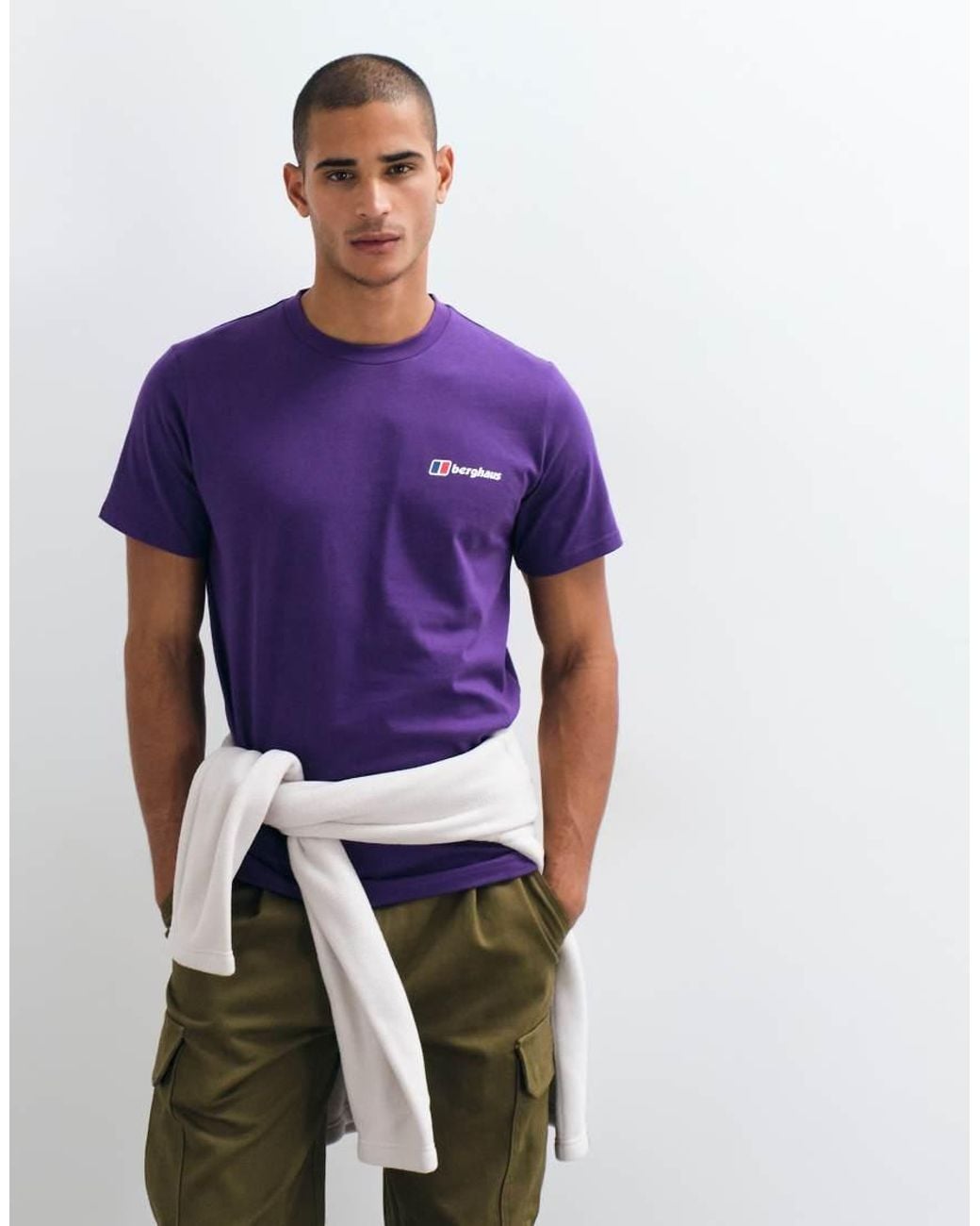 Berghaus Purple Front & Back Logo T-Shirt for men