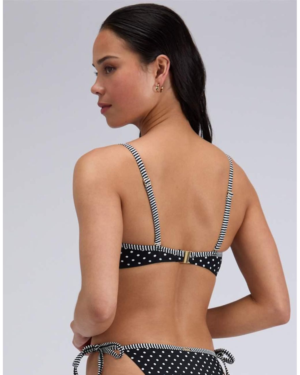 Boux Avenue Black Vivara Multiway Bandeau Bikini Top Summer Polka Dot Swimwear