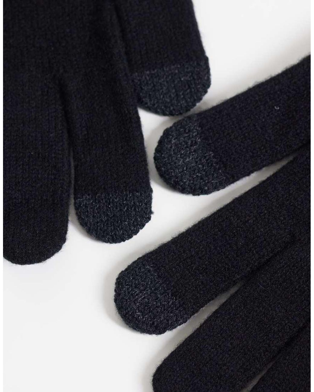 Guanti di Mango in Black da Uomo