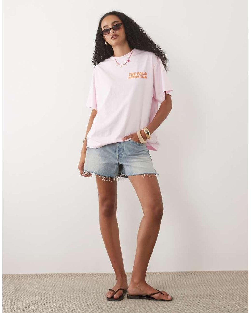 ASOS Orange Oversized T-shirt With The Palm Abstract Graphic