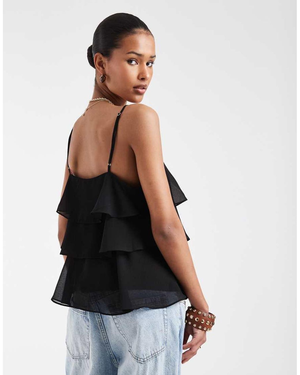 ONLY Blue Ruffles Cami Top