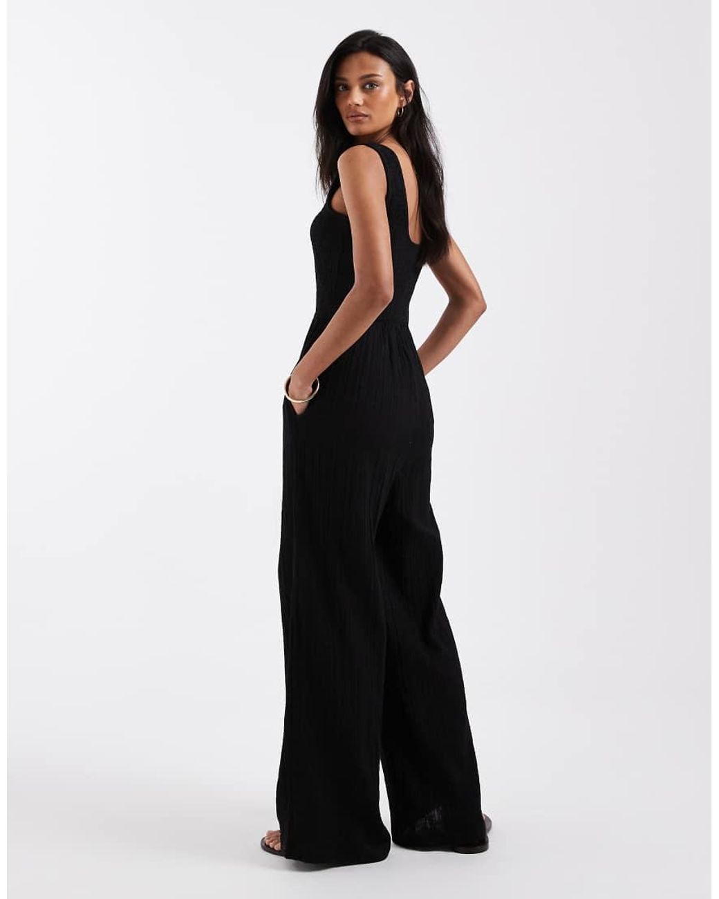 Brave Soul Black Scoop Neck Jumpsuit