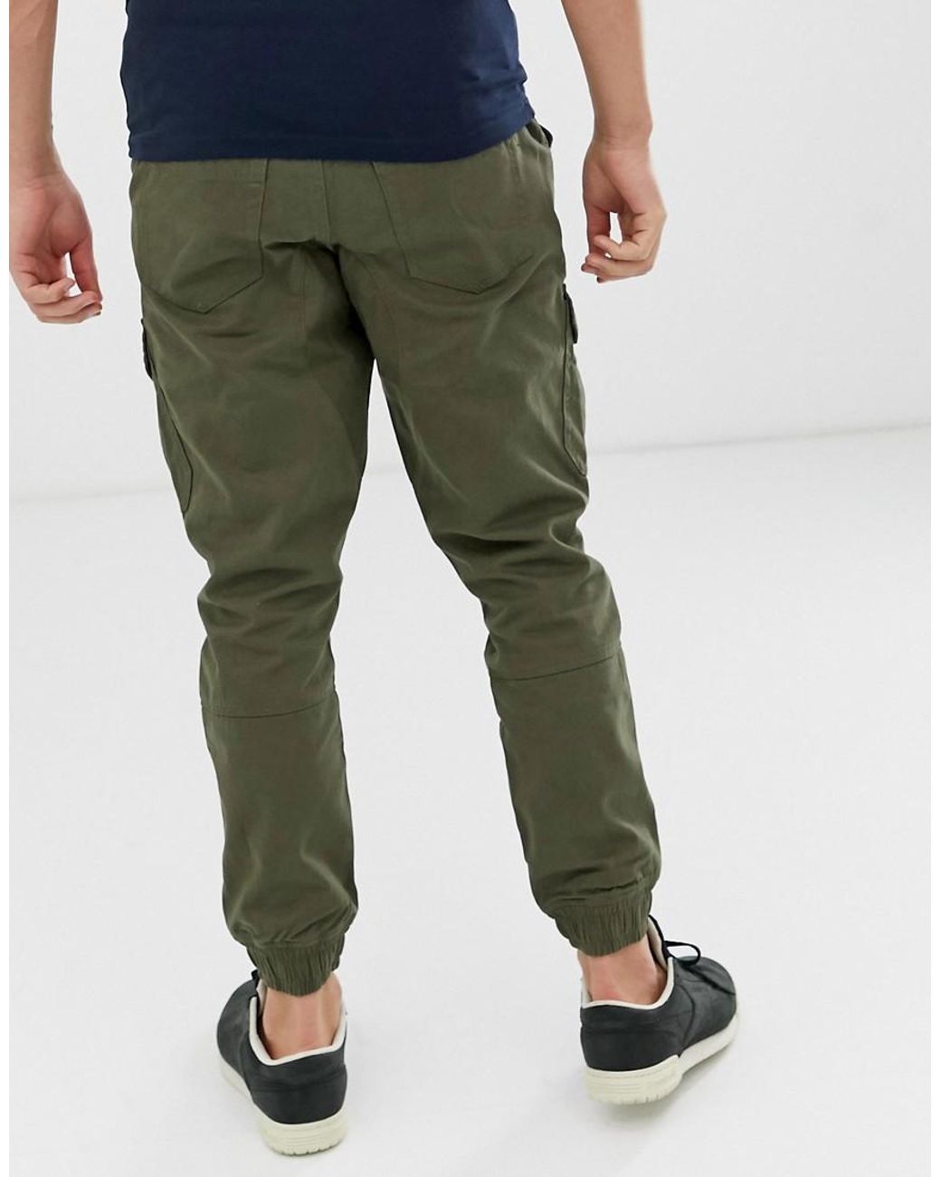 Another Influence Plus cuffed cargo pants in black