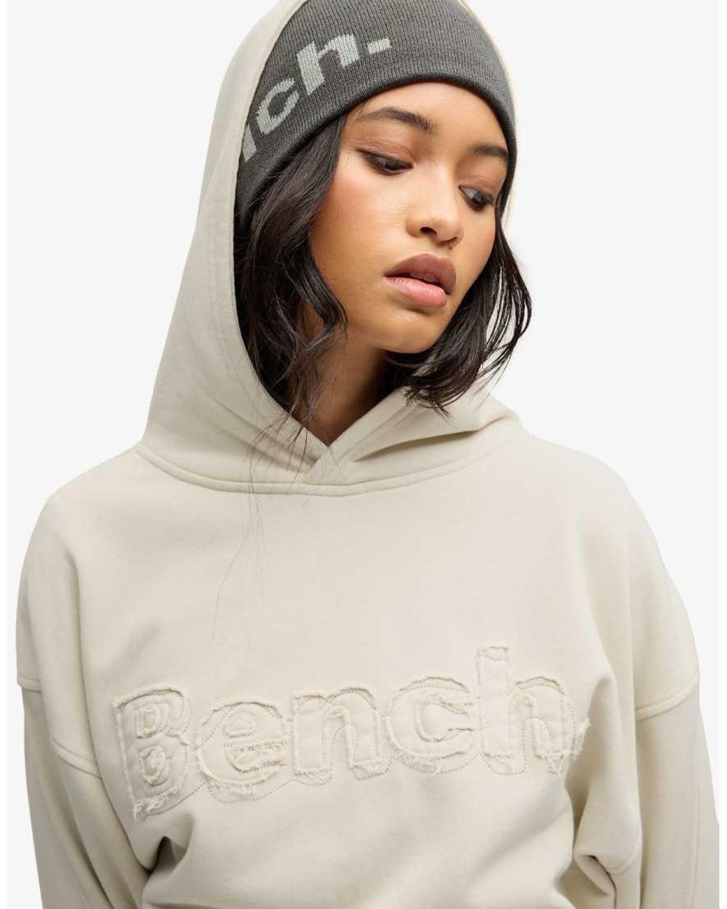 Bench x Superdry & Co Natural Oversized Applique Hoodie