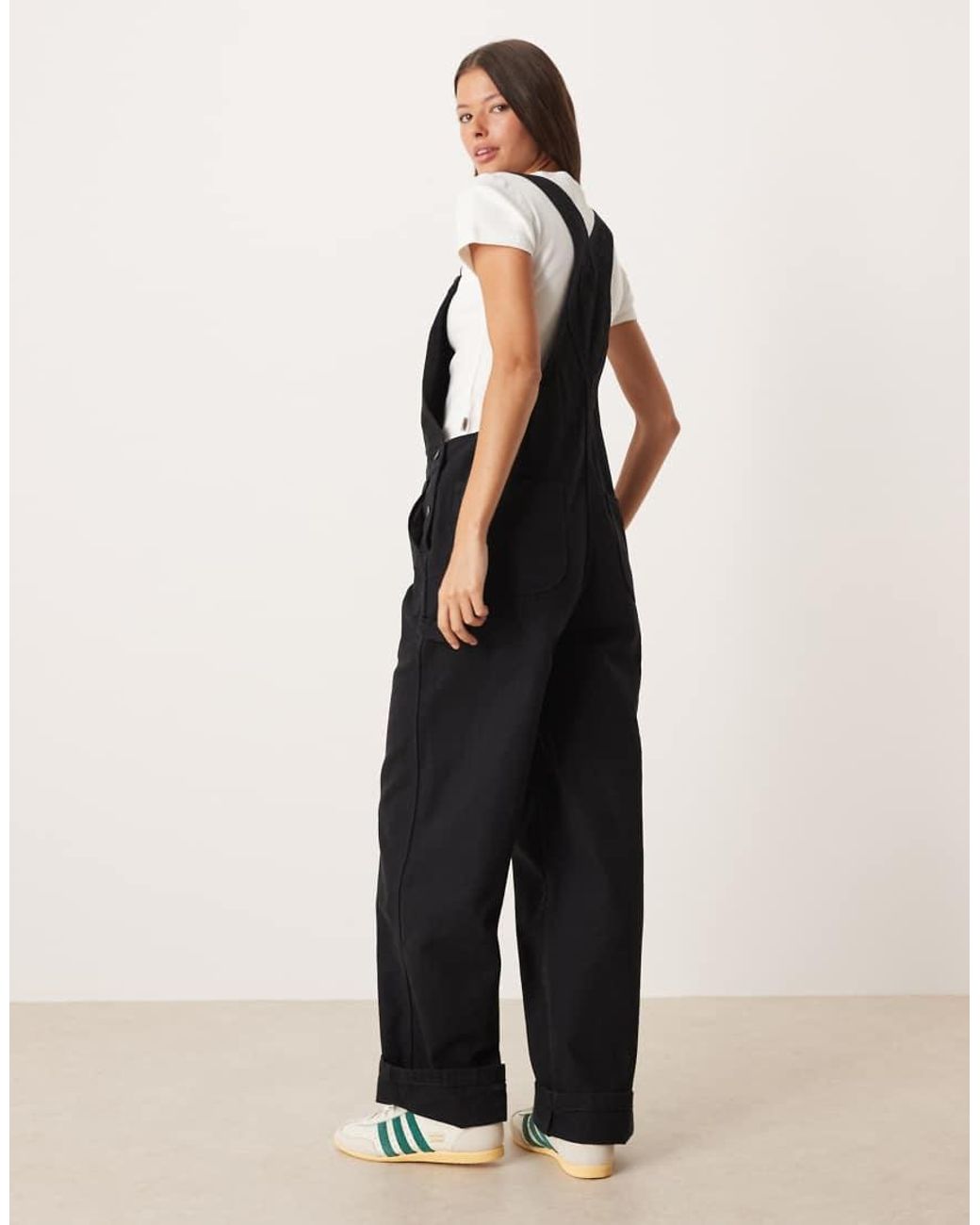 Dickies Blue Canvas Wide Leg Dungarees