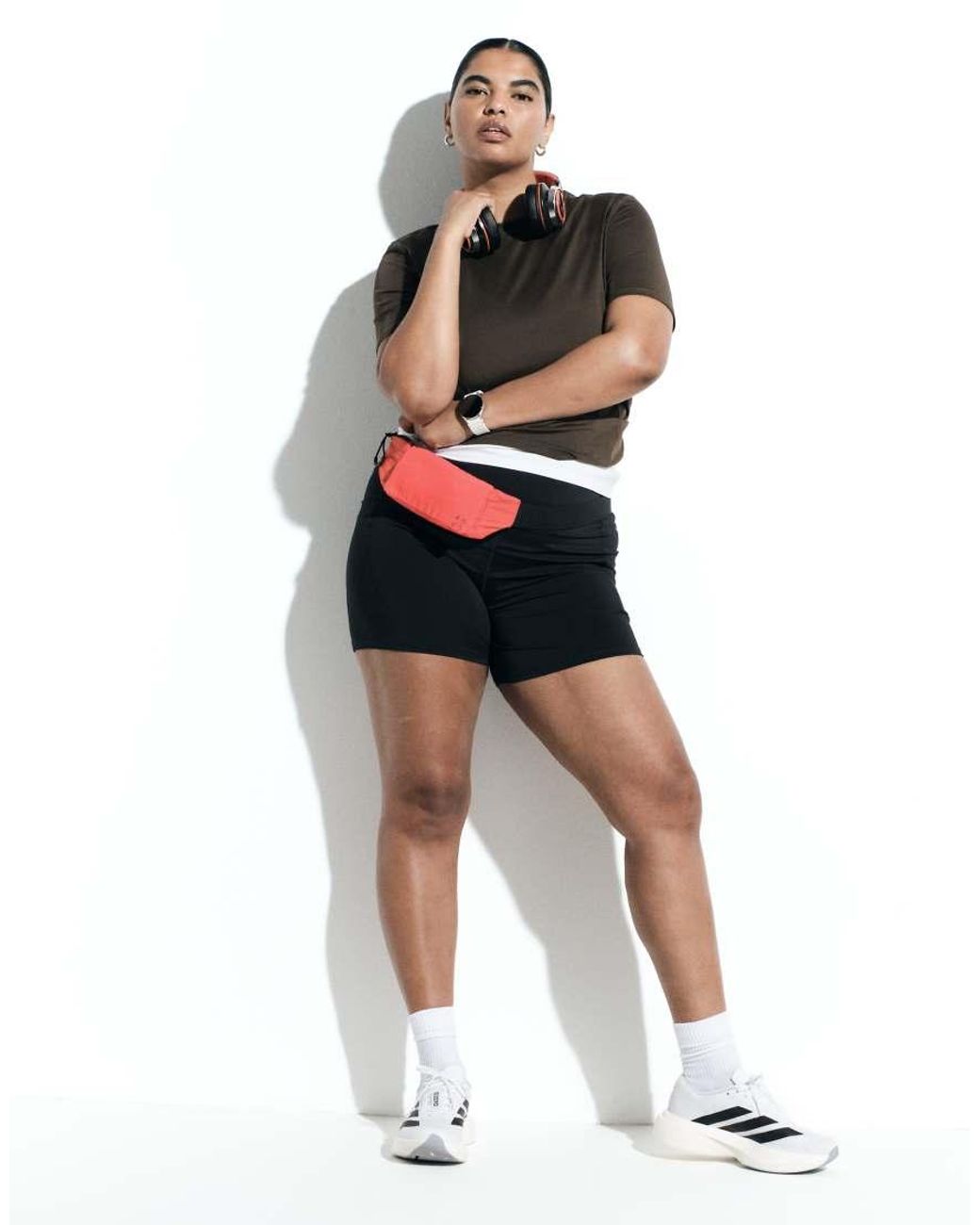 4505 Black Curve Active Waist Snatching High Rise 5"" legging Short