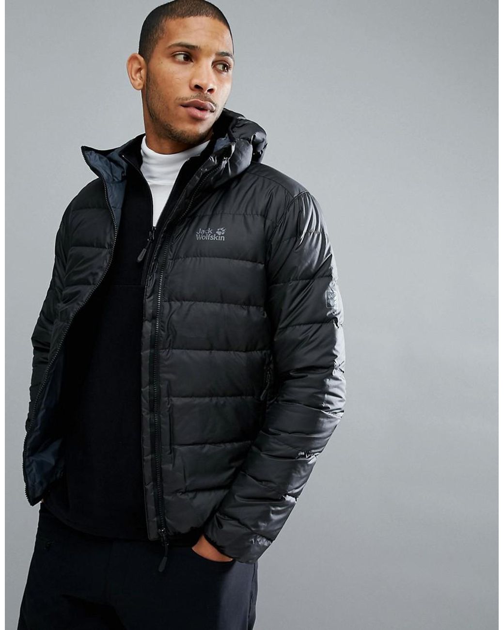 Jack Wolfskin Synthetic Helium Men's Down Jacket in Black for Men | Lyst