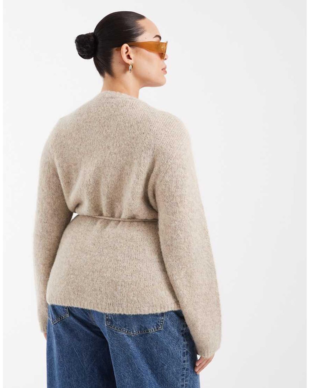 Vero Moda Natural Tie Waist Knitted Cardigan