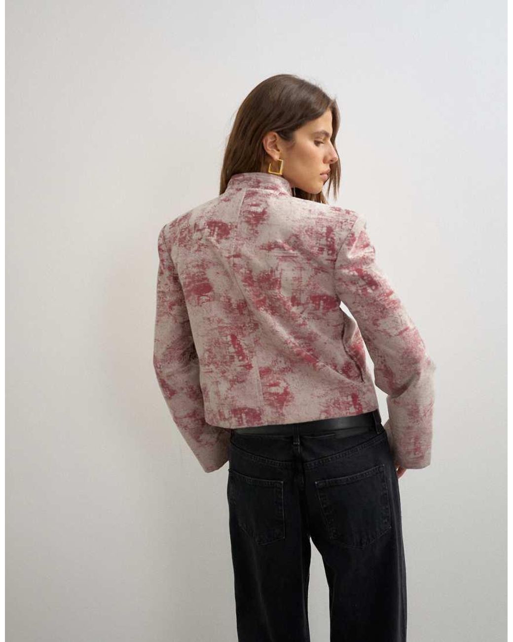 TOPSHOP Multicolor Jacquard Military Jacket