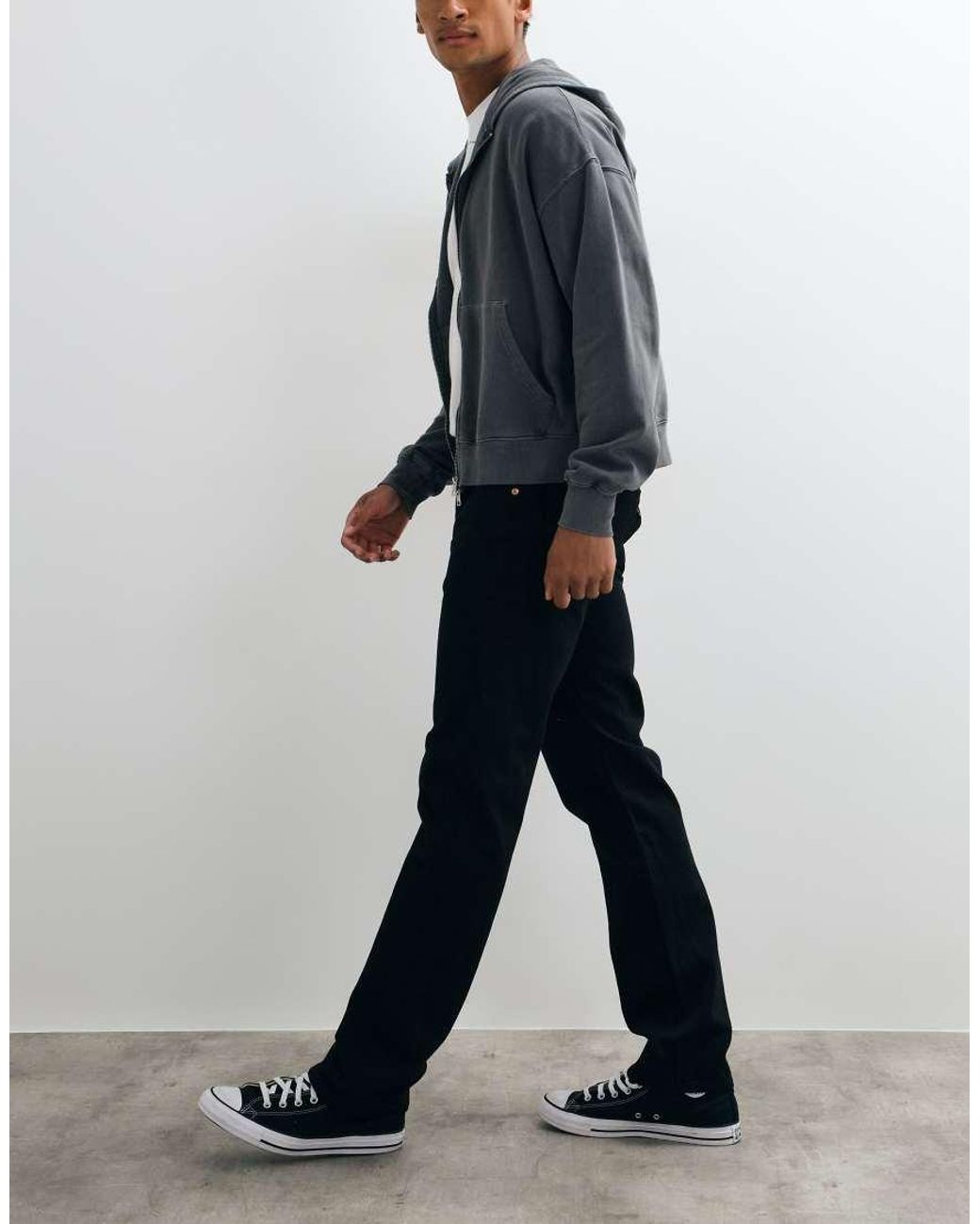 Levi's Black 501 Original Straight Jeans for men