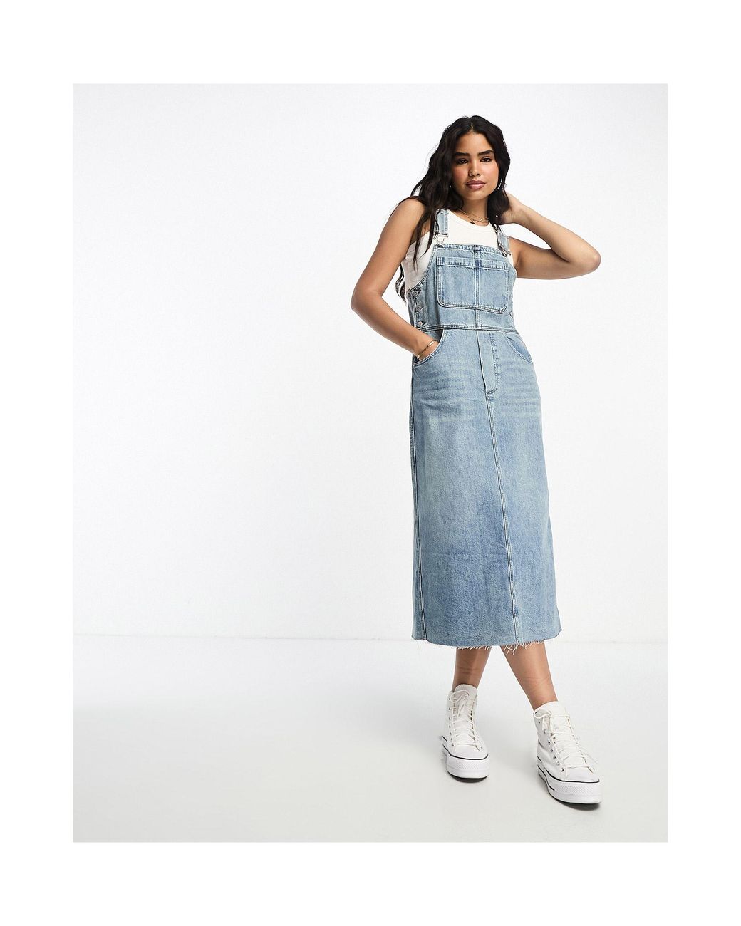 Robe salopette longue hotsell