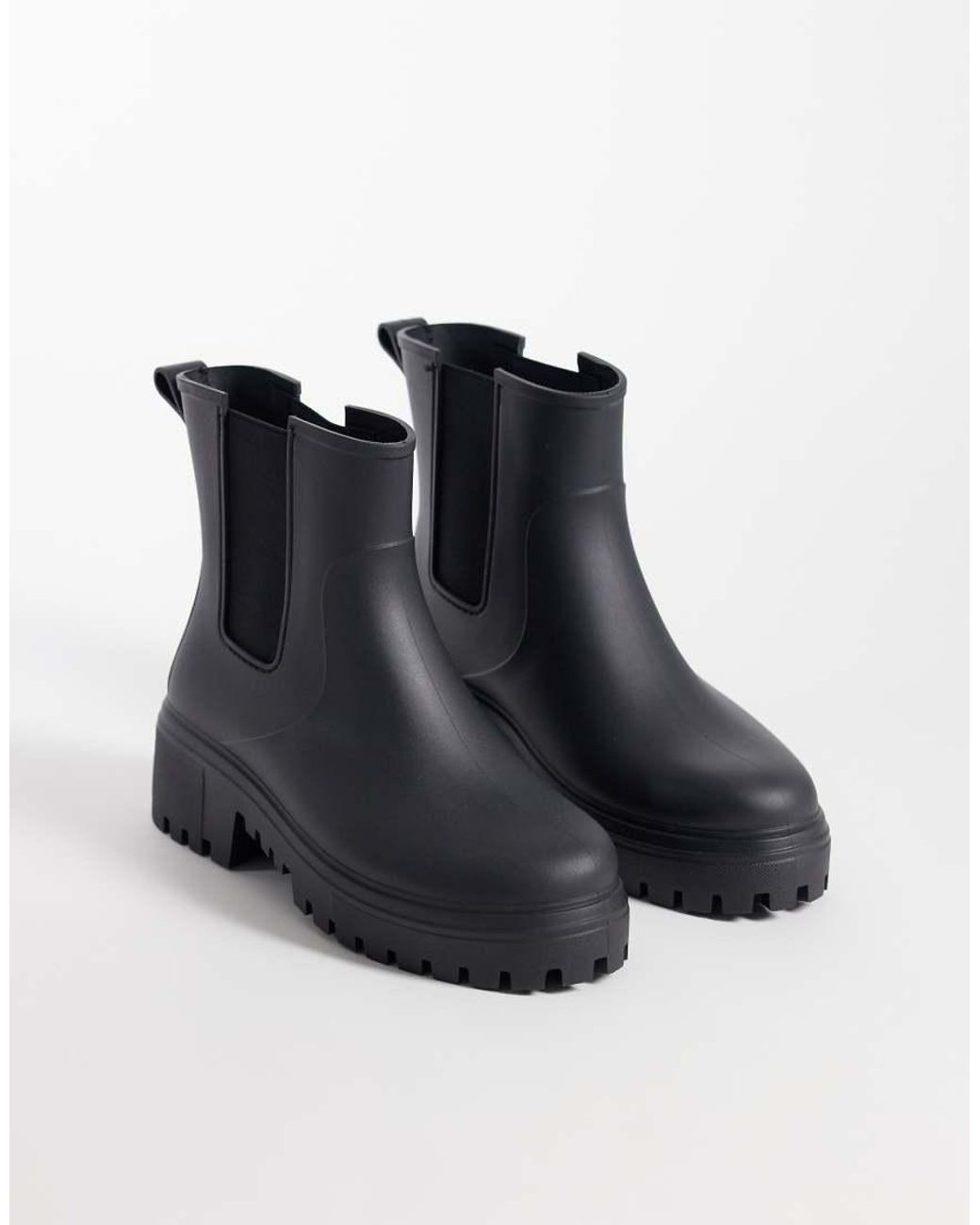 London Rebel Blue Phoebe Chunky Chelsea Gumboots