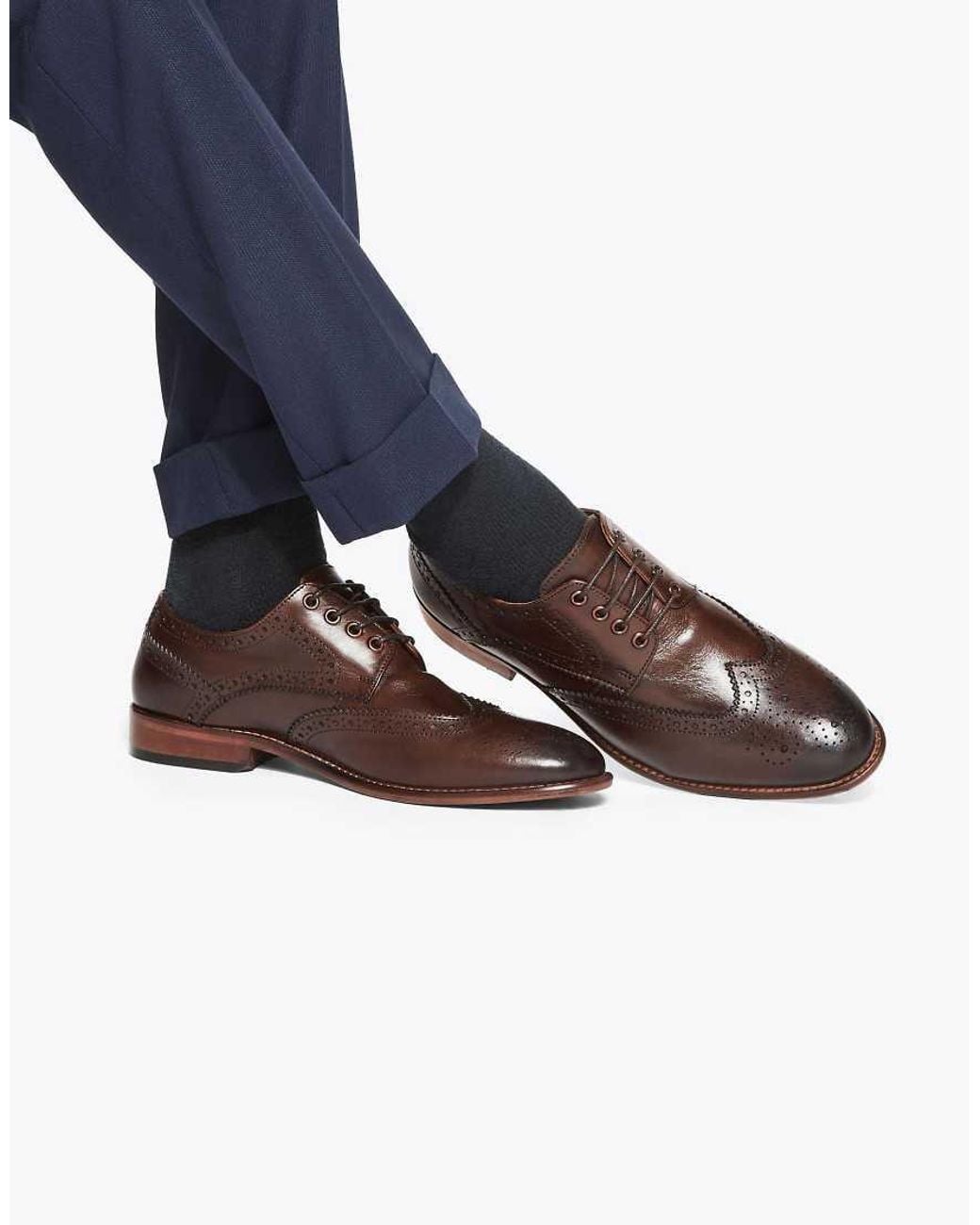 KG by Kurt Geiger Brown Connor Brogue Shoes for men