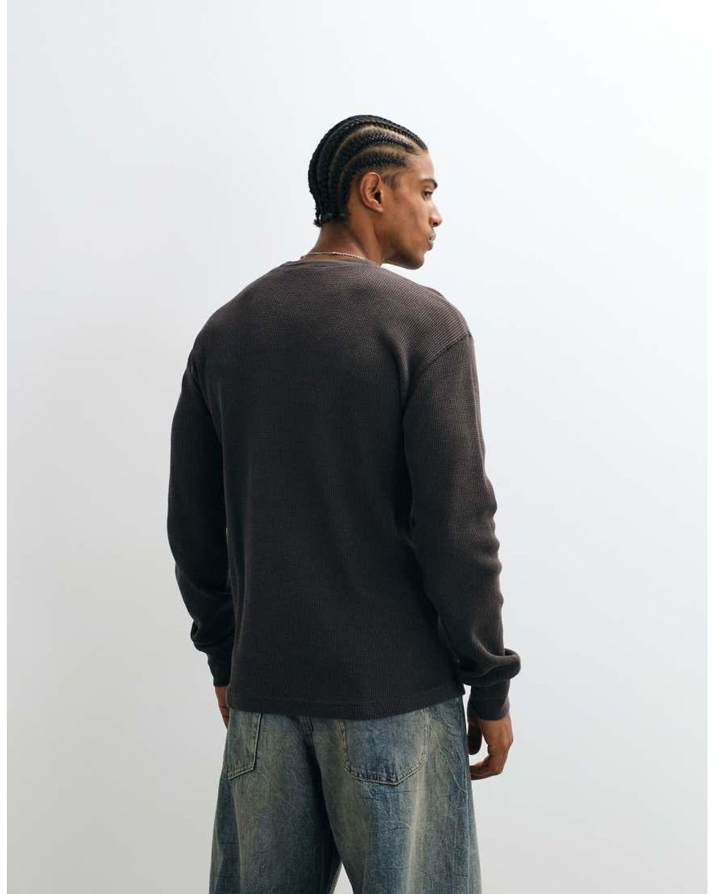 Carhartt Brown Vista Waffle Long Sleeve T-shirt for men