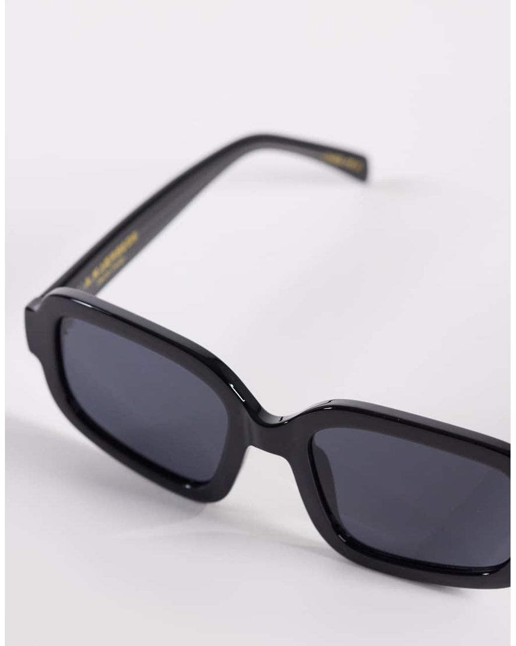 A.Kjærbede Blue Pluto Oversized Retro Curved Sunglasses