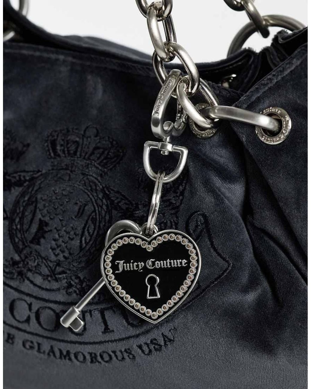 Juicy Couture Black Logo Daydreamer Medium Double Handle Shoulder Bag