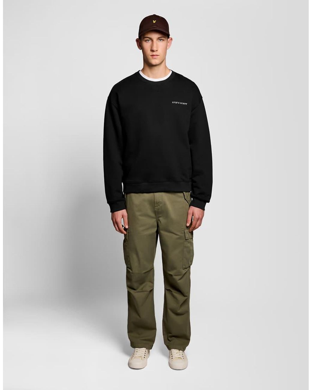 Lyle & Scott Black Heavyweight Script Sweatshirt for men