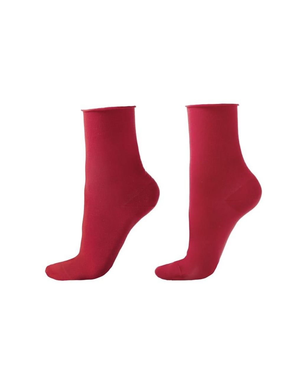 Calzedonia Red Non-Elastic Ankle Socks