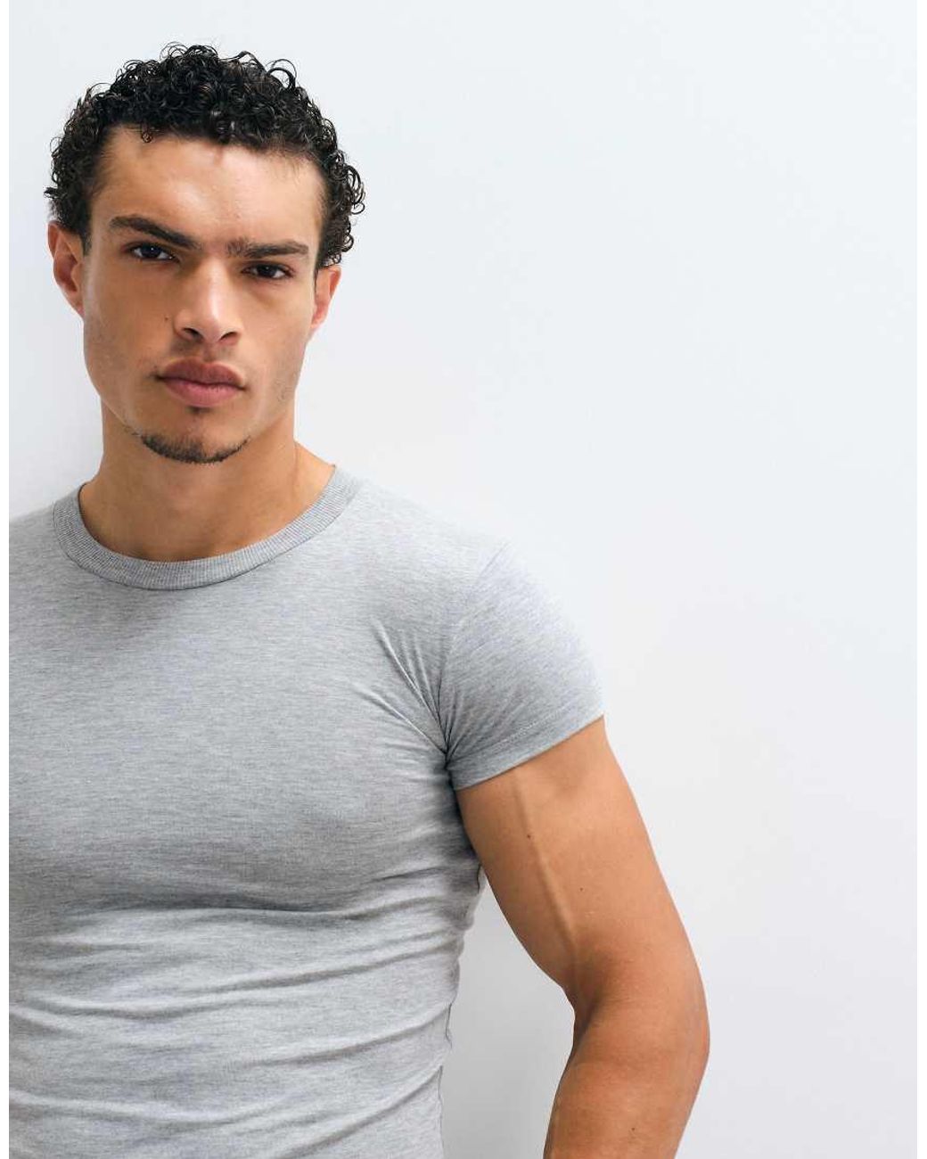 Collusion Blue Shrunken Tshirt for men