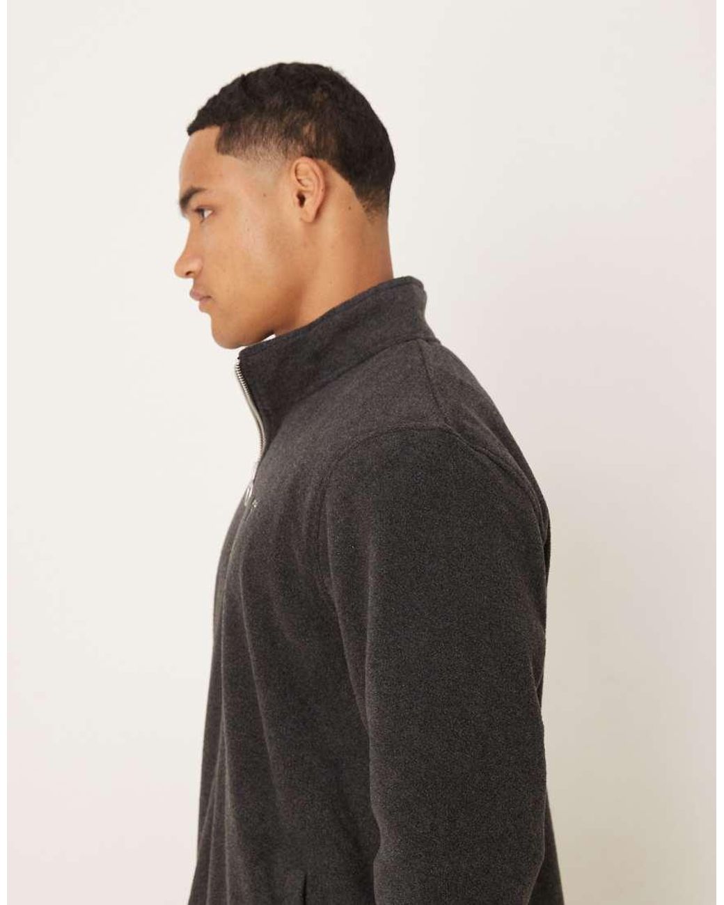 Barbour Gray Essentials Half Zip Fleece for men