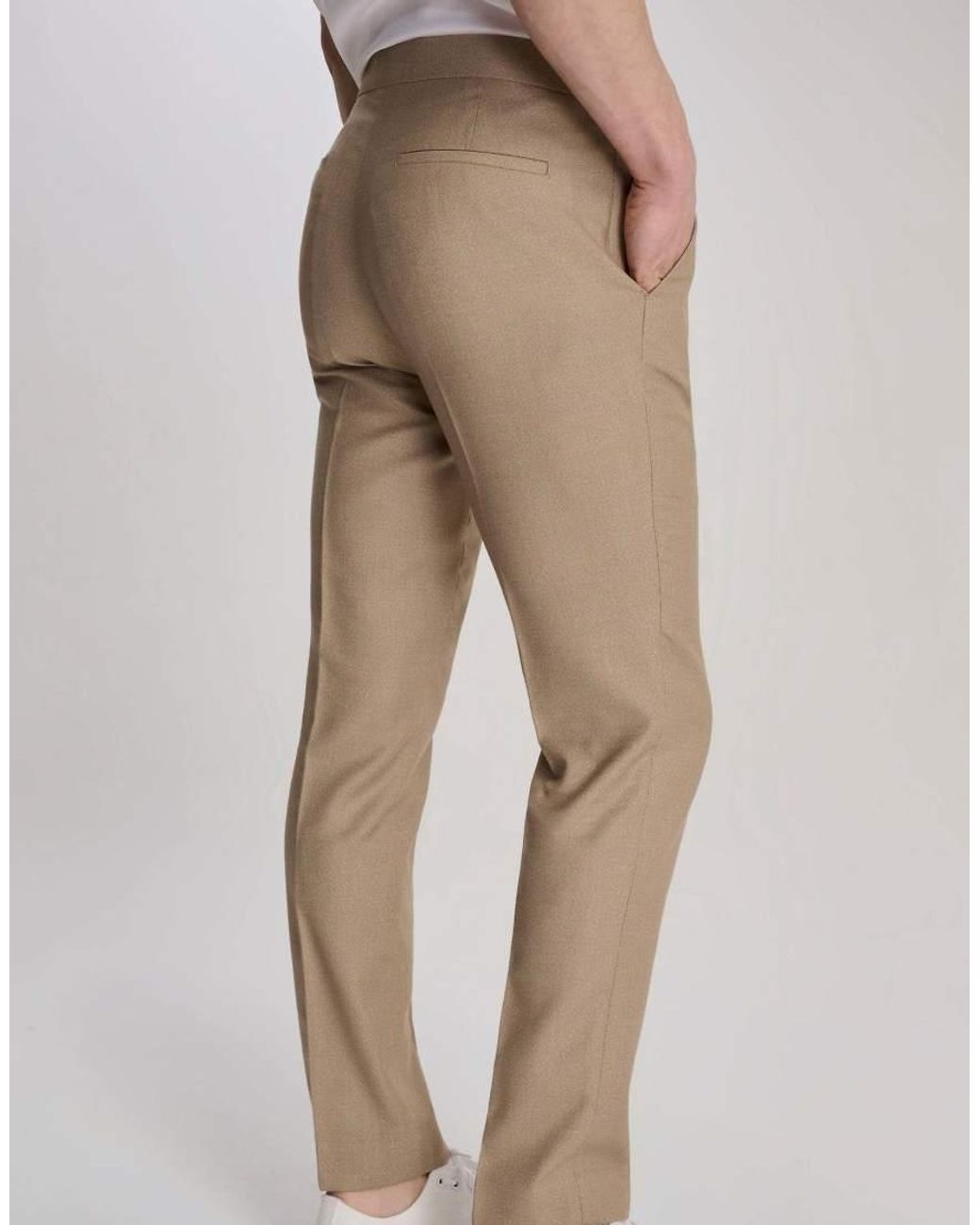 Harry Brown Natural Archie Melange Slim Fit Suit Trousers for men