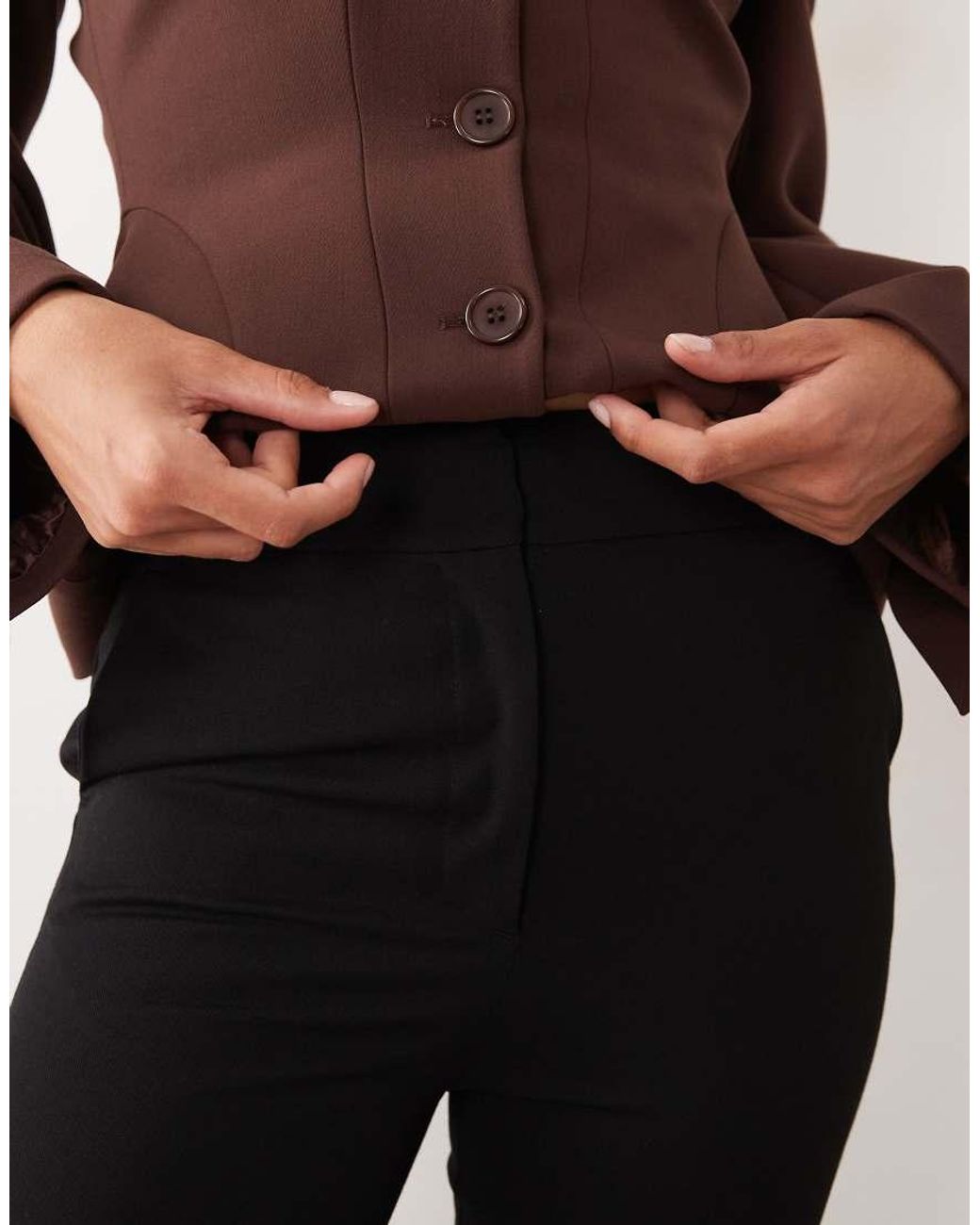 Miss Selfridge Natural Tailored Capri Trousers