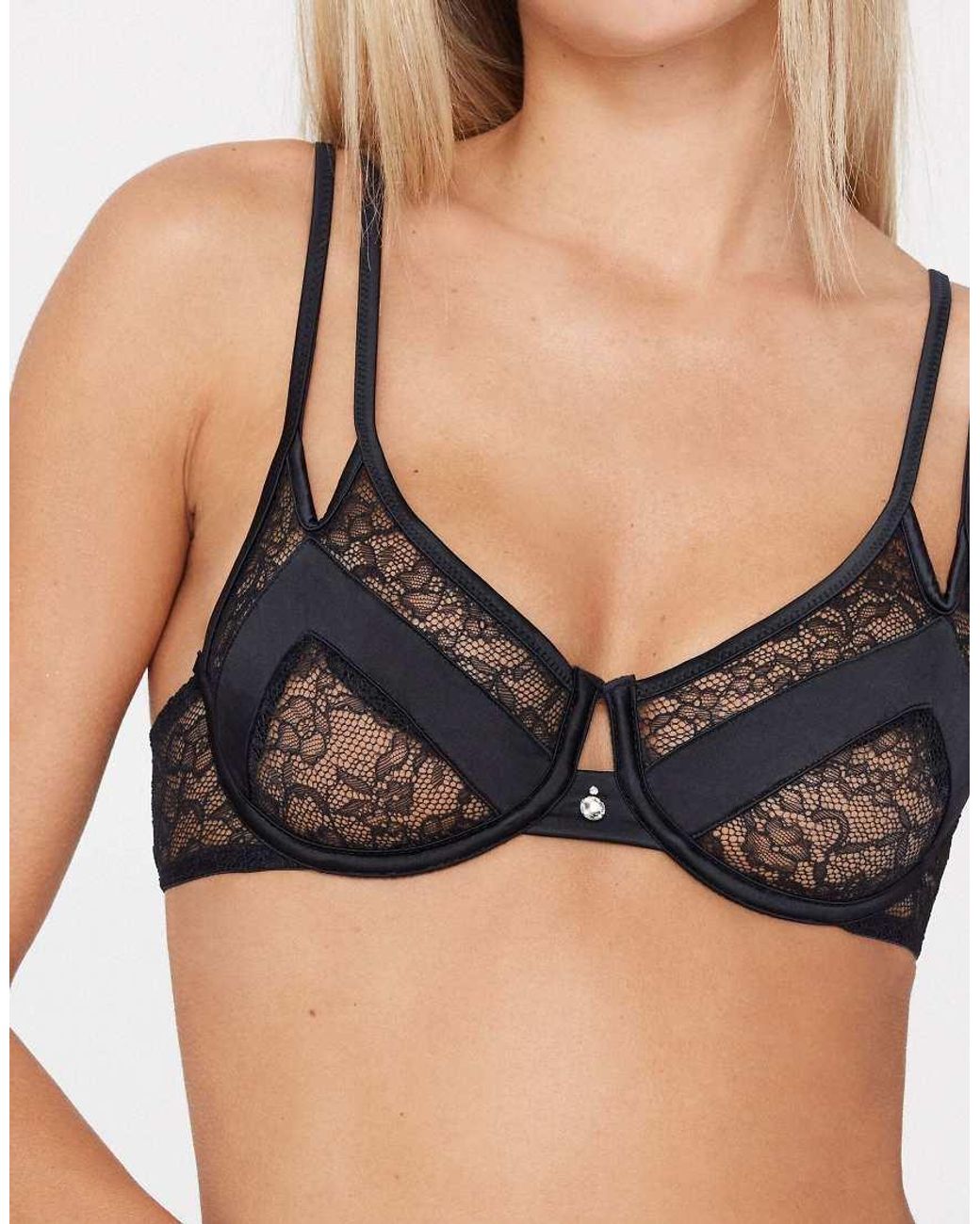 Tezenis Black Paris Mistery Essence Balconette Bra