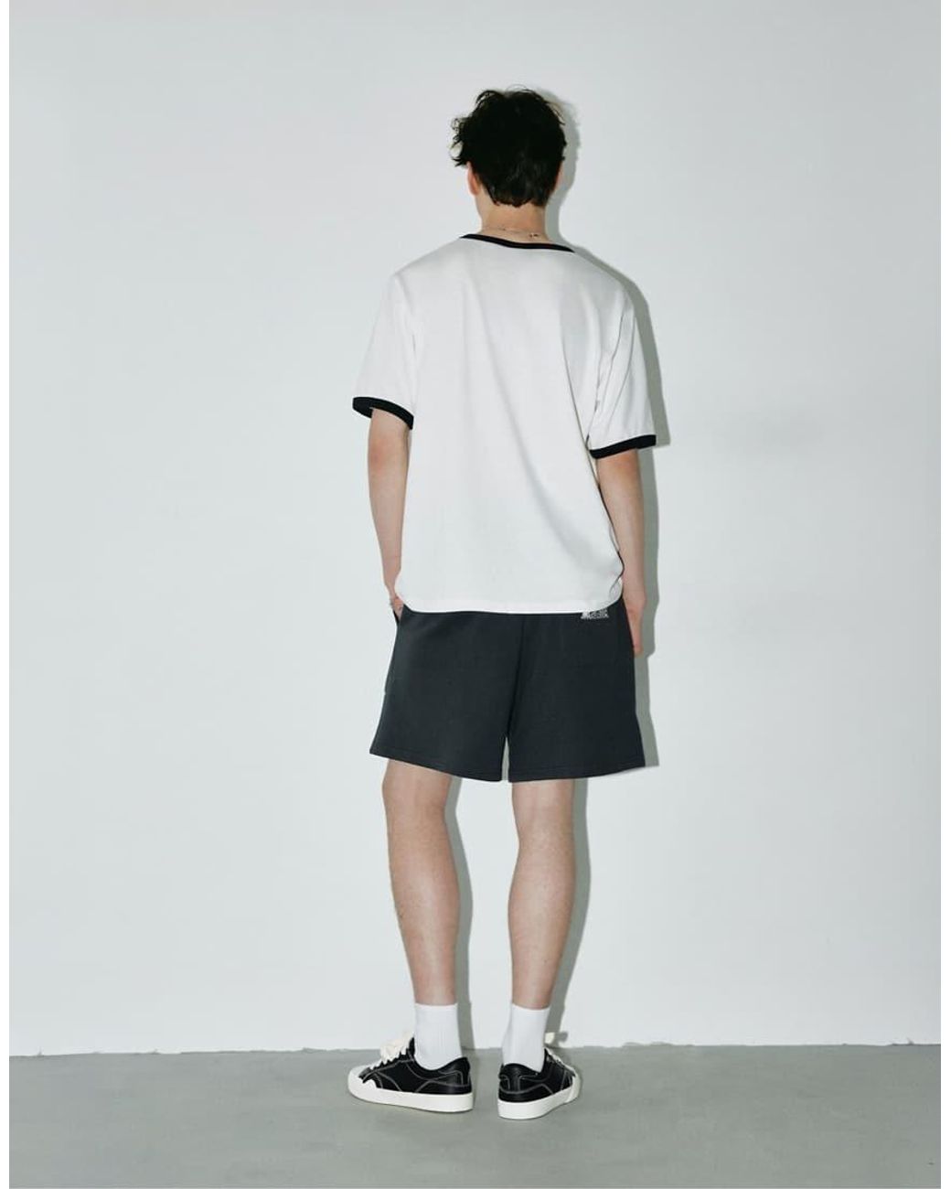 Pull&Bear Eendelige Geribbelde T-Shirt in het White voor heren