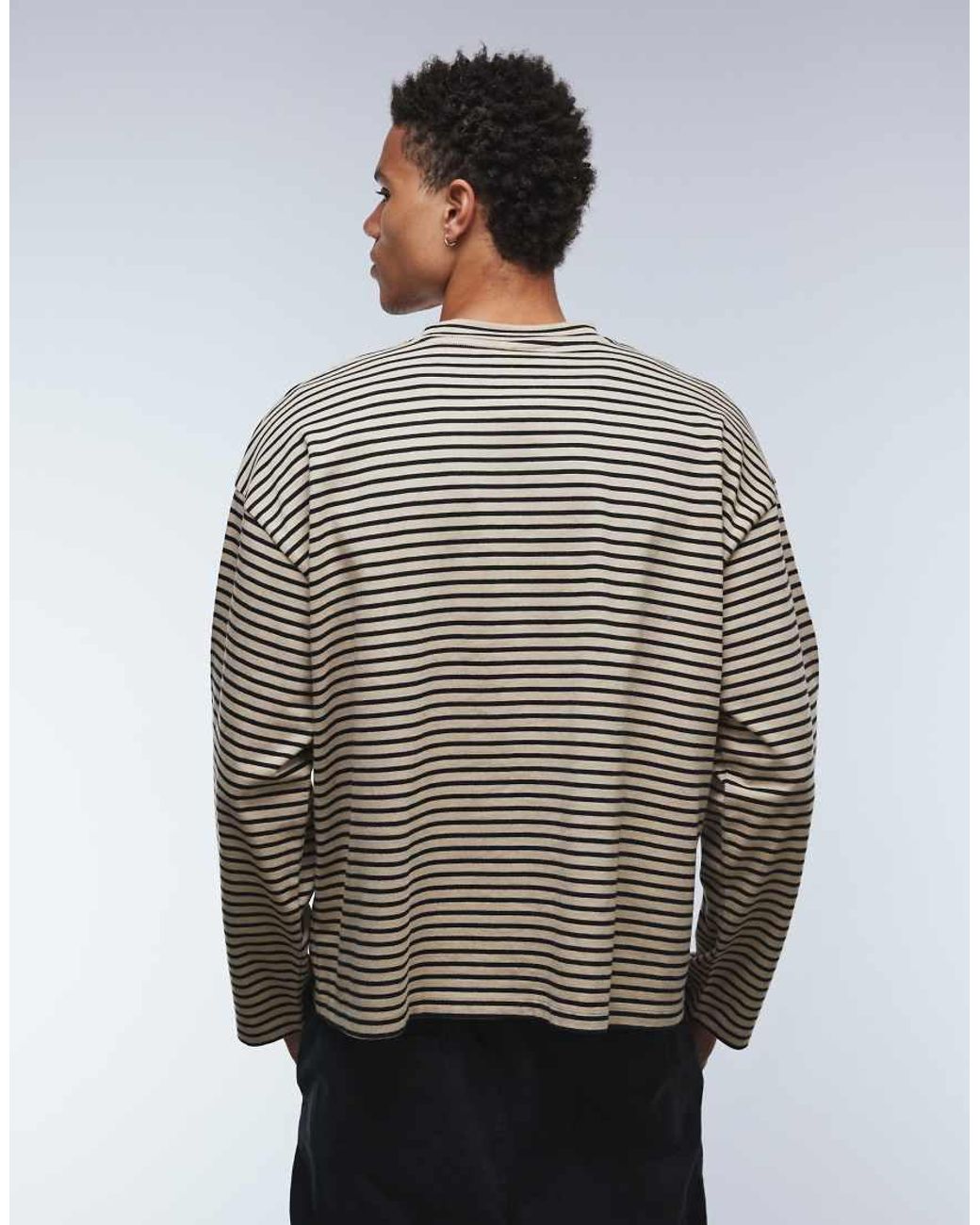 ASOS Gray Heavyweight Oversized Long Sleeve T-shirt for men