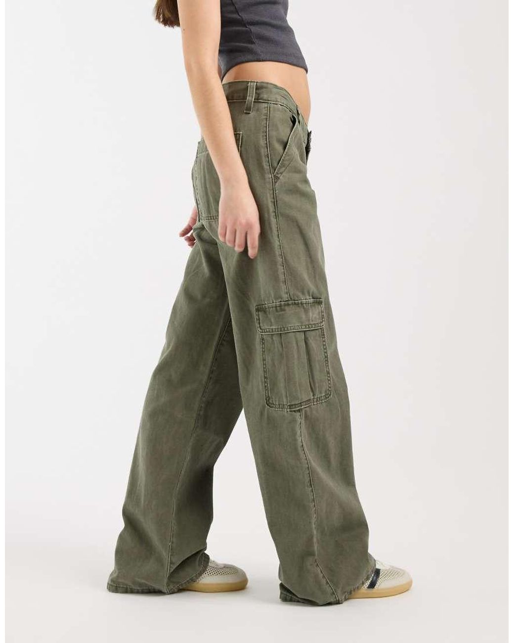 Levi's Green Superlow Loose Cargo Trousers