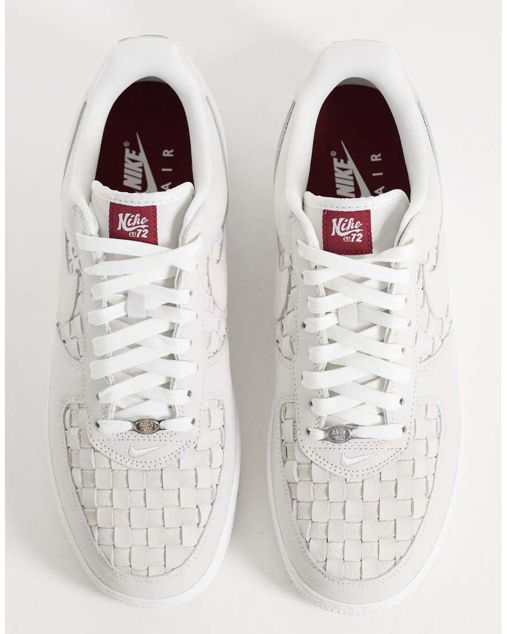 Nike White Air Force 1 Low Retro Woven Suede Trainers for men