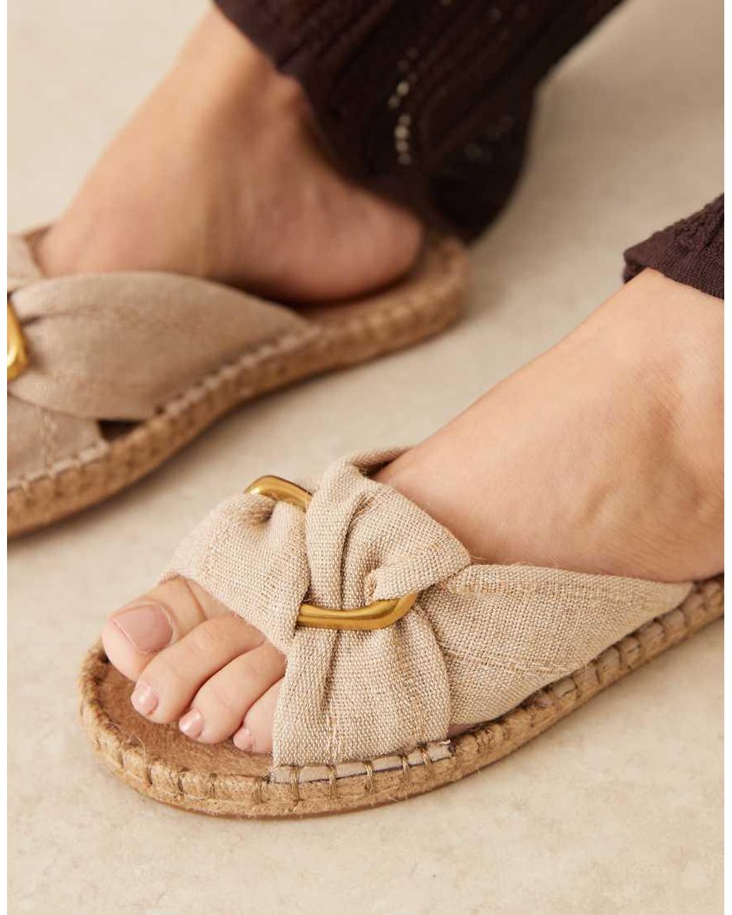 ASOS Black Jade Knotted Espadrille Mules