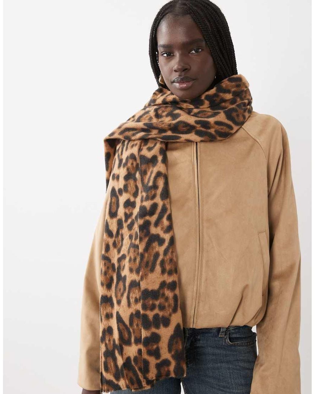 Mango Brown Knitted Scarf